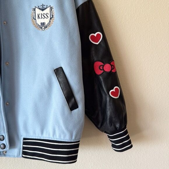 Hello Kitty X Forever 21 Varsity Bomber Faux Leather Jacket - Picture 8 of 16